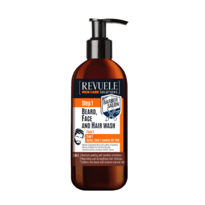 REVUELE MEN CARE SOLUTIONS 3 in 1 – Beard Face and Hair Wash e1644490201895
