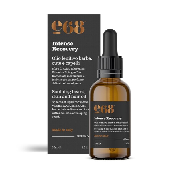 E68 Intense Recovery – Beard, Scalp and Hair Soothing Oil 30ml