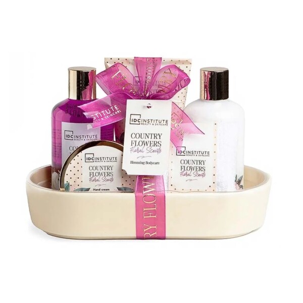 IDC Institute- Country Flowers Ceramic Tray Giftset