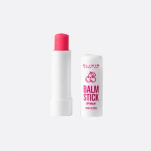 Ροζ balm stick χειλιών σε σωληνάριο, ιδανικό για ενυδάτωση και λάμψη.